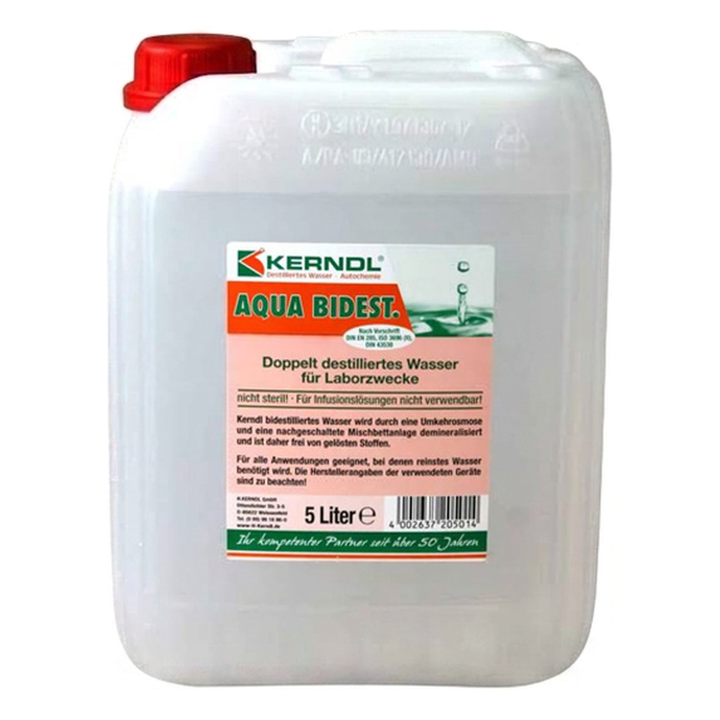 Aqua bidest / bidestilliertes Wasser, 5-l-Premiumkanister