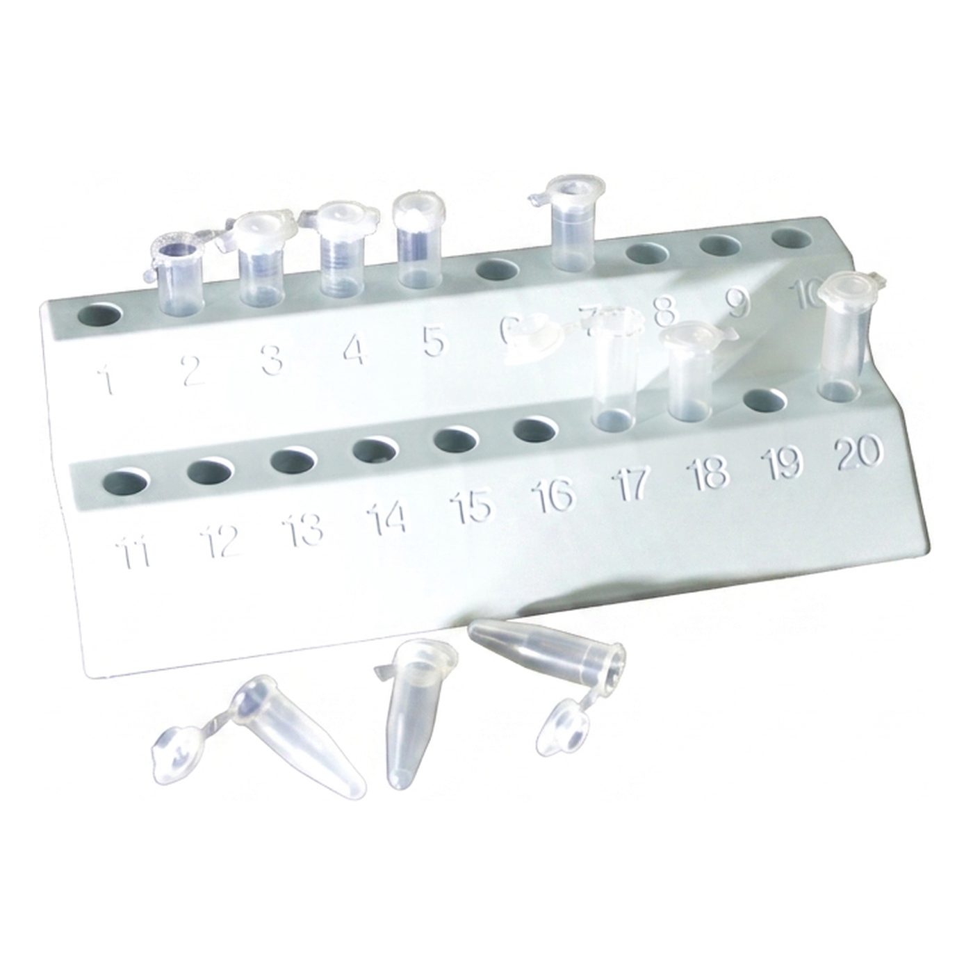 Ständer für 20 Reaktionsgefäße à 1,5 / 2 ml