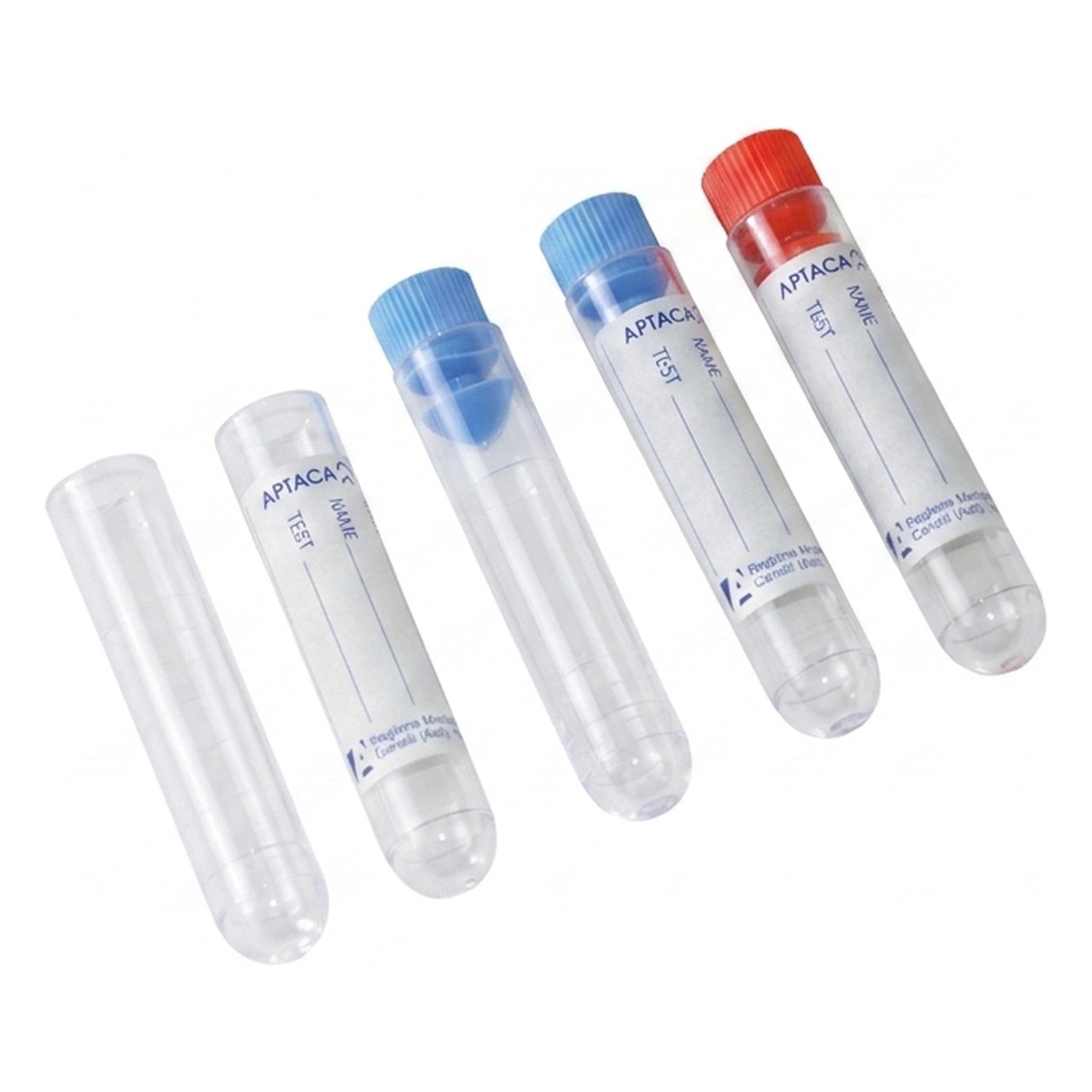 Kunststoffröhre Rundboden, PS, 3ml, graduiert, steril, m. Etikett & Stopfen