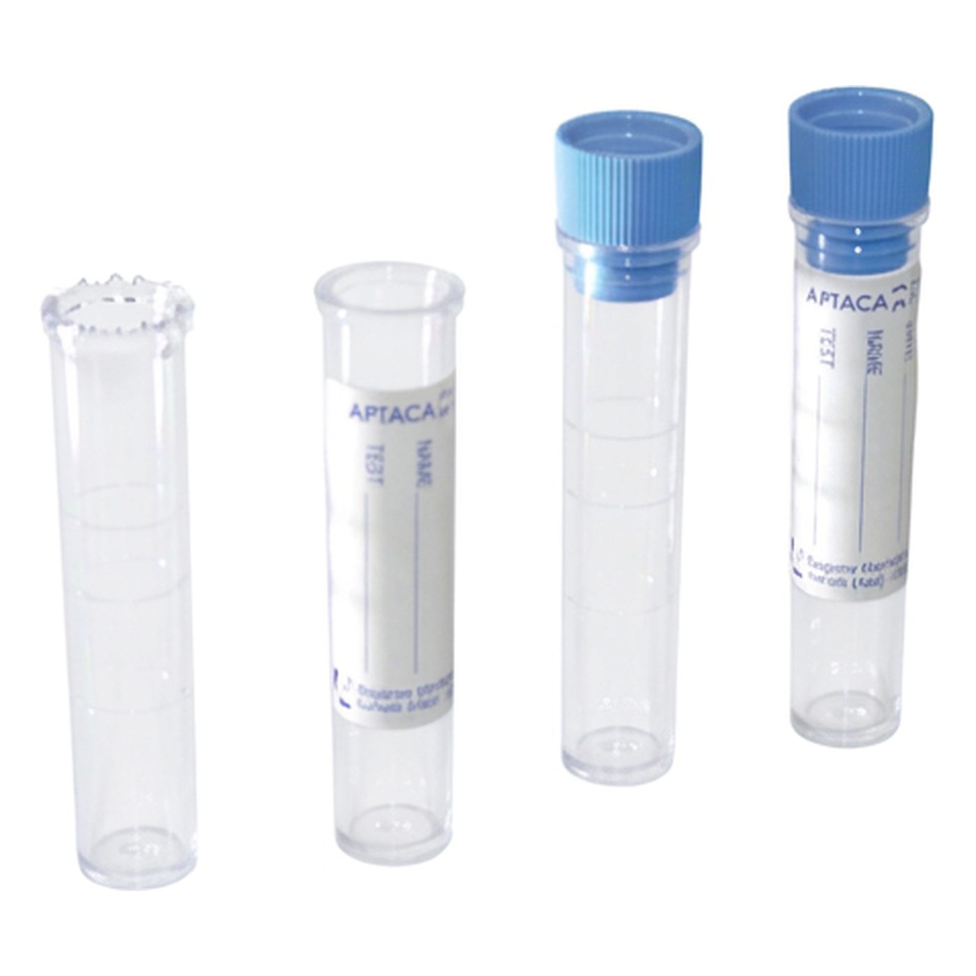 Kunststoffröhre Standb., m. Rand, PS, 3ml