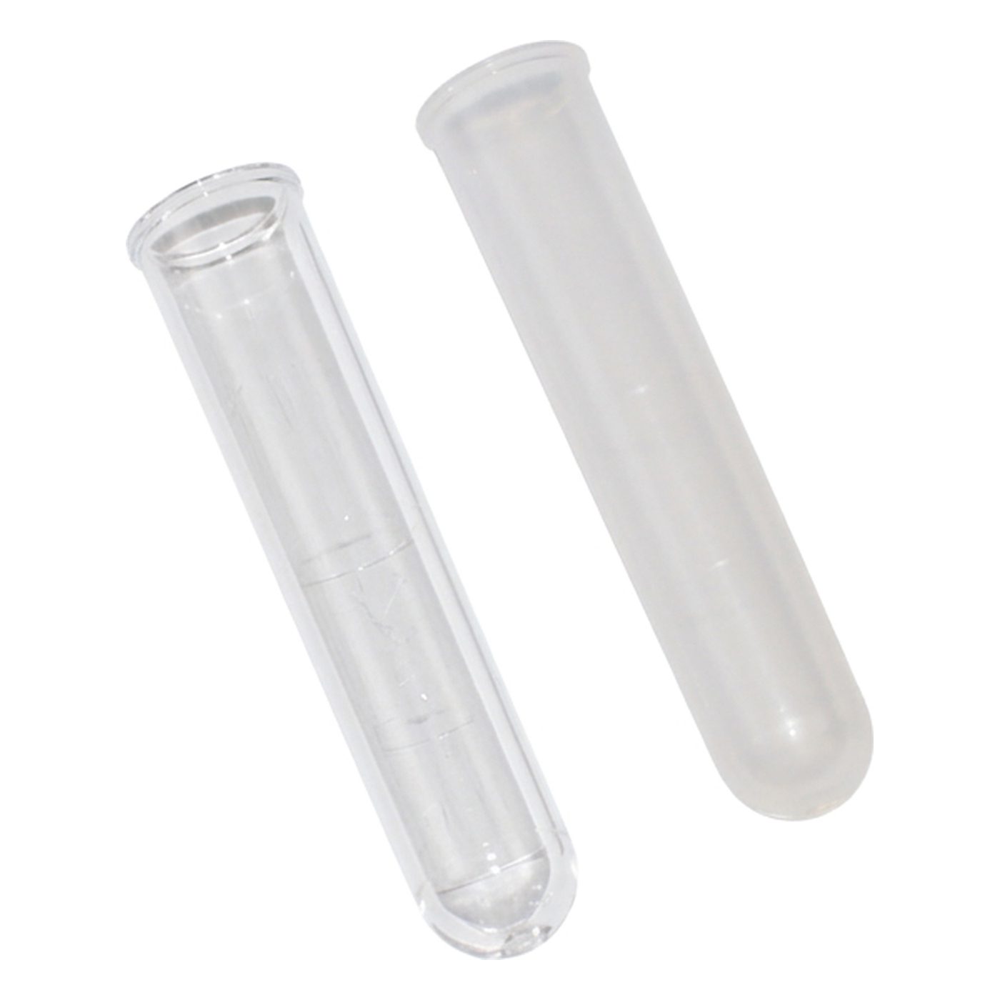 Kunststoffröhre Rundb., m. Rand, PS, 8ml