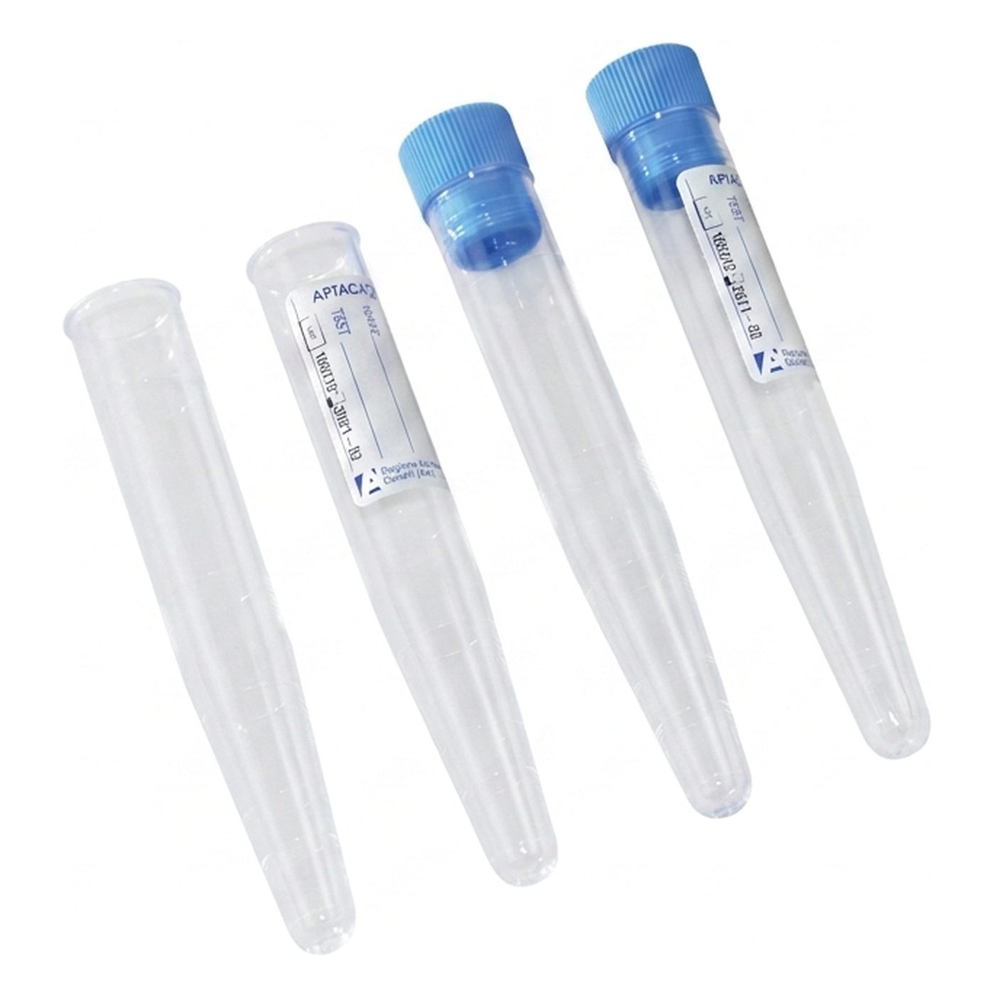 Kunststoffröhre konisch, m. Rand, PS, 10ml