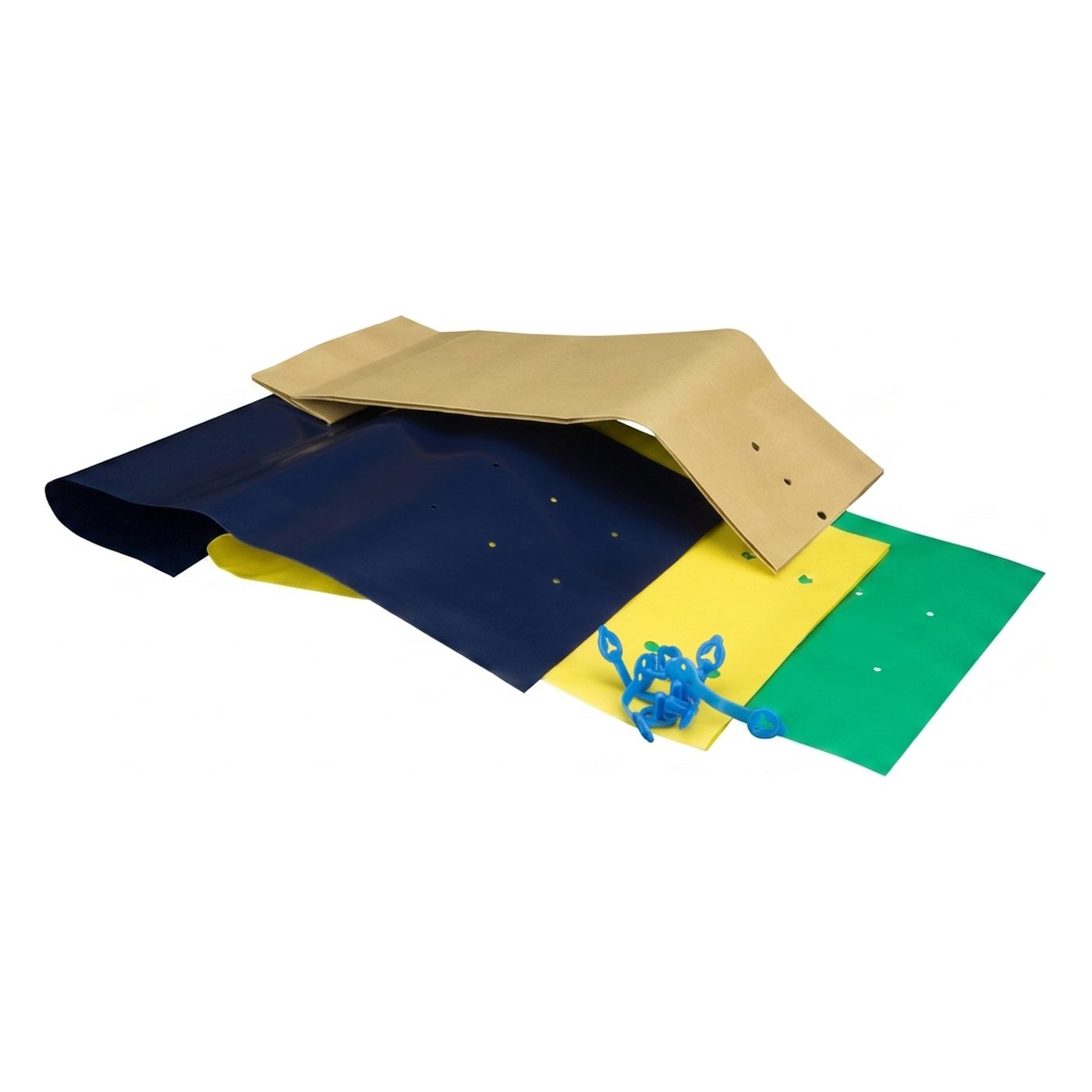 PE-Beutel 170x310 mm, 130 µm, grün-opak, 6-fach gelocht Ø 3 mm